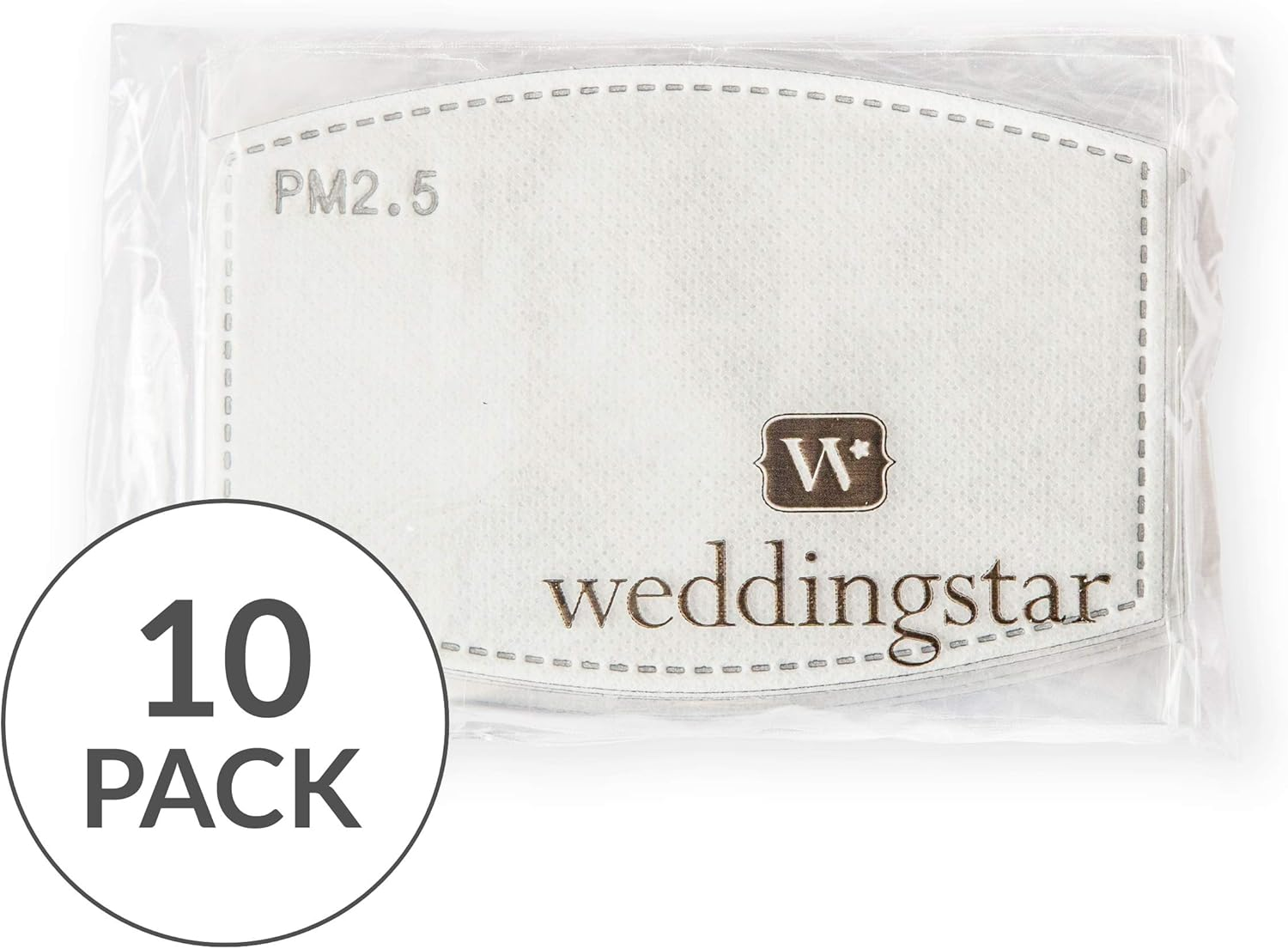 Weddingstar PM 2.5 Protective Mask Filters 5-Layer Carbon Technology - 10 Pack image number 3