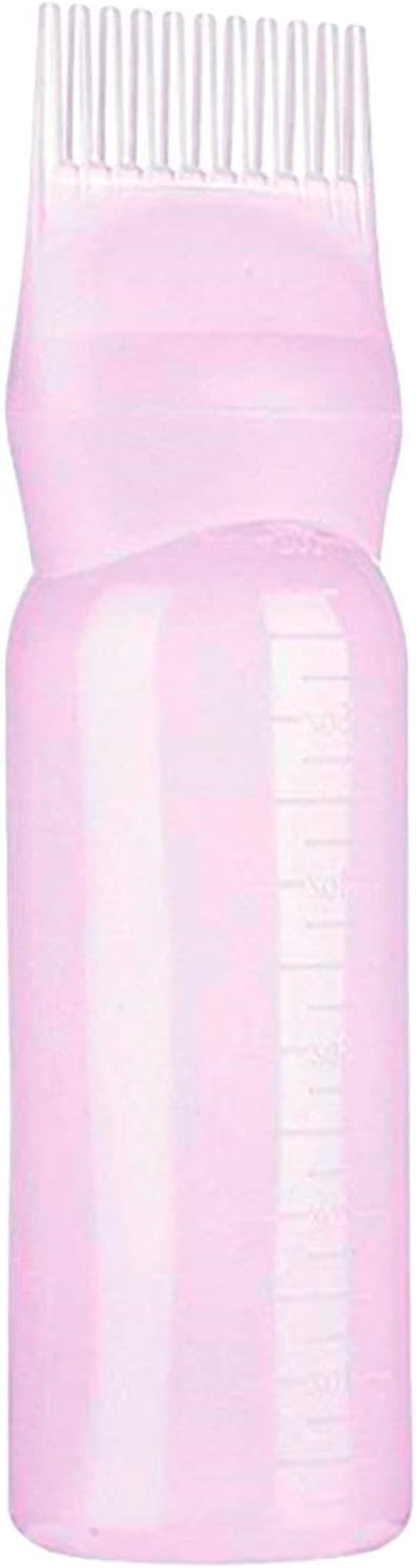 Root Comb Applicator Bottle Hair Oil Applicator Hair Dye Comb Bottle - 120Ml Plas'Tic Hair Coloring Dye Bottle with Scale, Scalp Treament E'Ssential Salon Hair Cleansing Bottle for Women and Men