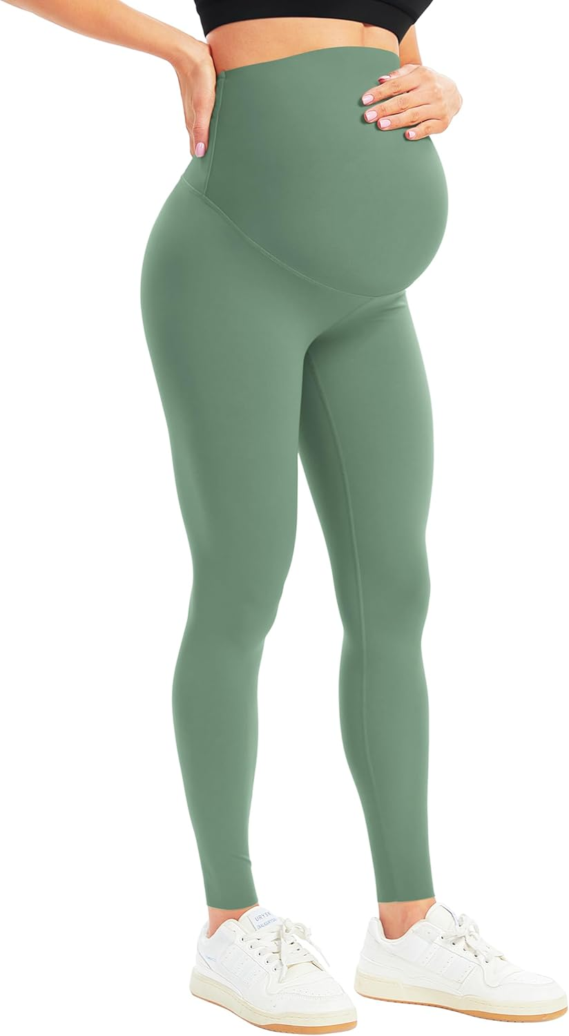 BONVIGOR Women'S Maternity Leggings over the Belly Pregnancy Workout Leggings Full Length Pregnant Active Wear Yoga Pants image number 1
