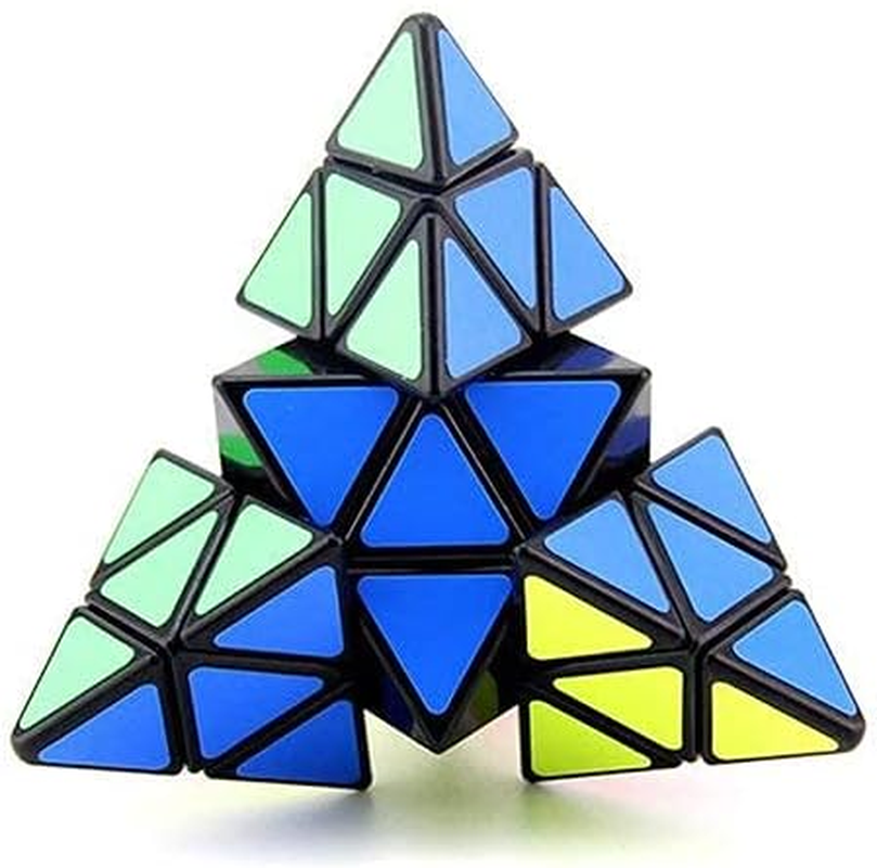 Willking Pyramid Speed Cube 4X4 Pyraminx Puzzle Triangle Twist Magic Cube Black image number 5
