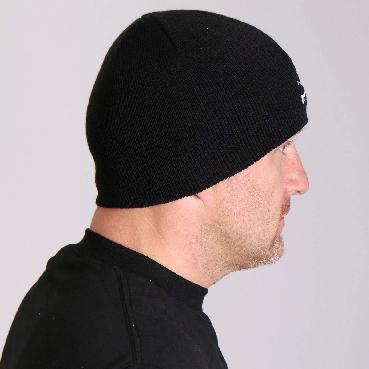 Hot Leathers KHB1010 Skull and Crossbones Beanie, Black image number 3