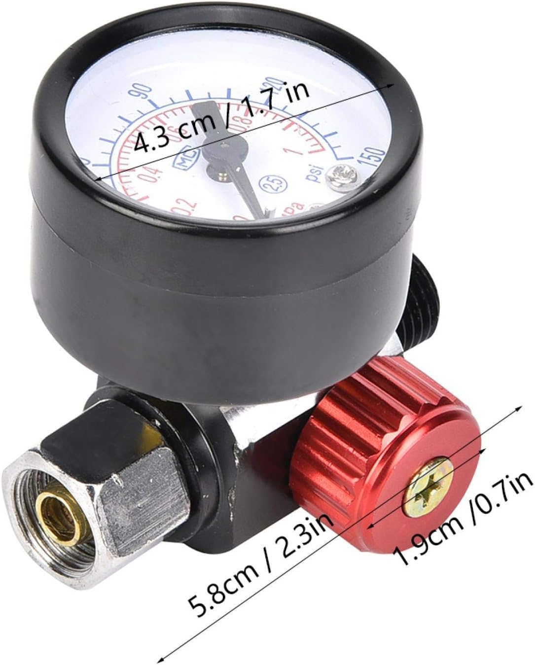 Air Compressor Regulator, Professional Air Pressure Regulator Aluminium Alloy Durable for Spray Gun for Pneumatic Tool image number 2