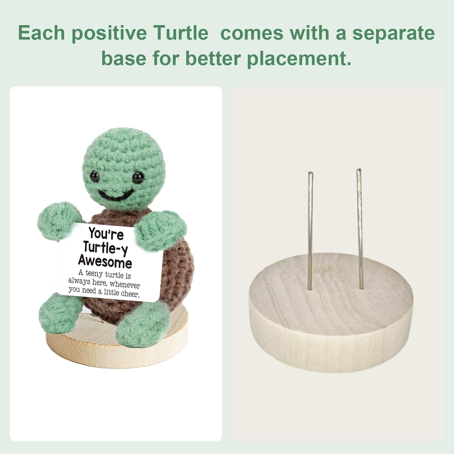Mini Funny Turtle Gifts - Handmade Emotional Support Crochet Turtle for Women, Men, Girls, Boys - Perfect for Birthdays, Easter, Graduation, and Teacher Appreciation image number 2