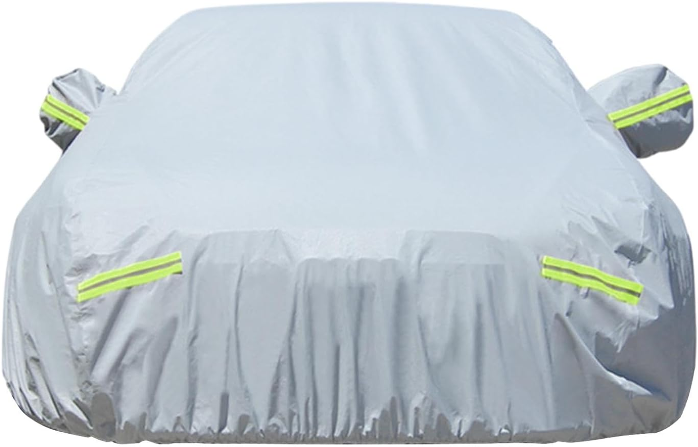 Car Cover, Windproof, Protection, Indoor Outdoor Cover Weatherproof Dustproof Waterproof Full Car Cover for Trucks Sedan Automobiles, M image number 5