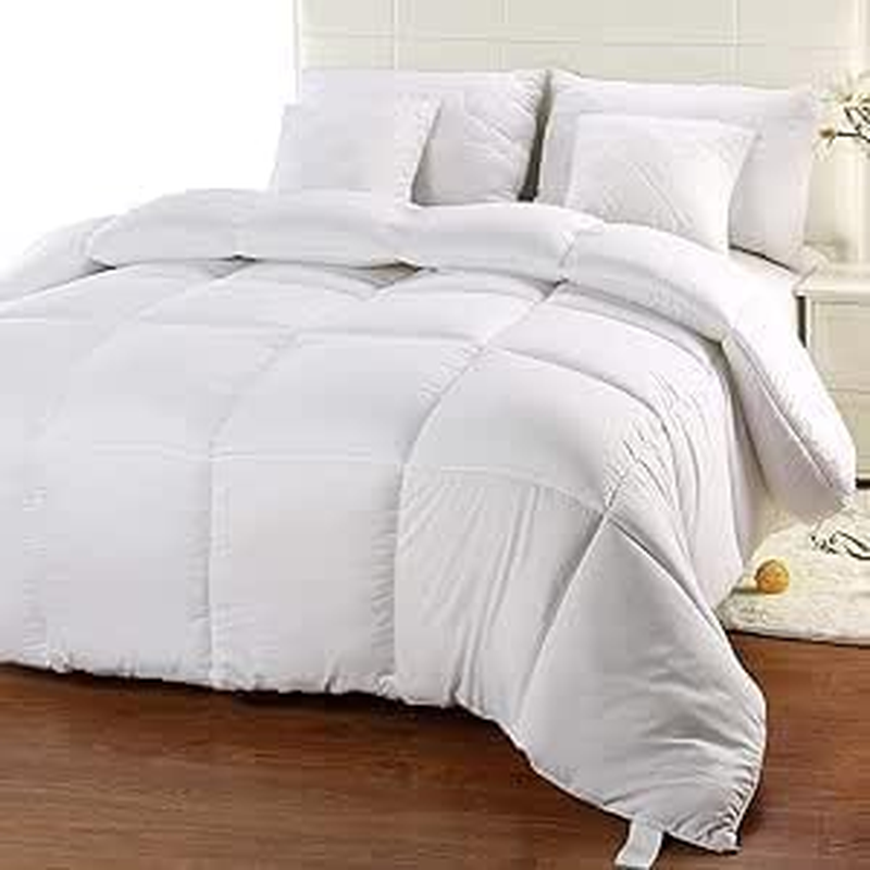 NY Threads Queen Comforter, Microfiber Duvet 370GSM, Box Stitched and Soft Quilt 210X210 Cm (White) image number 3