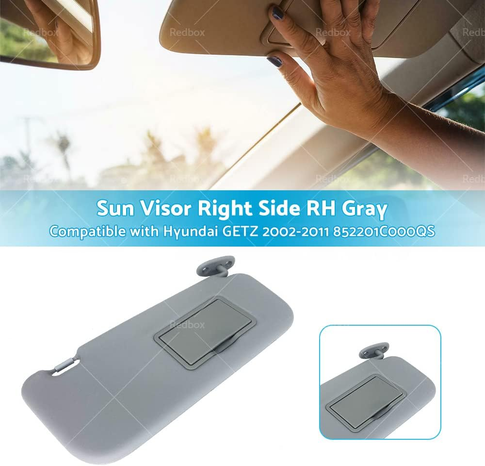 MAX COOL Right Side Driver Side Car Sun Visor Replacement Compatible with Hyundai Getz 2002-2011 image number 4