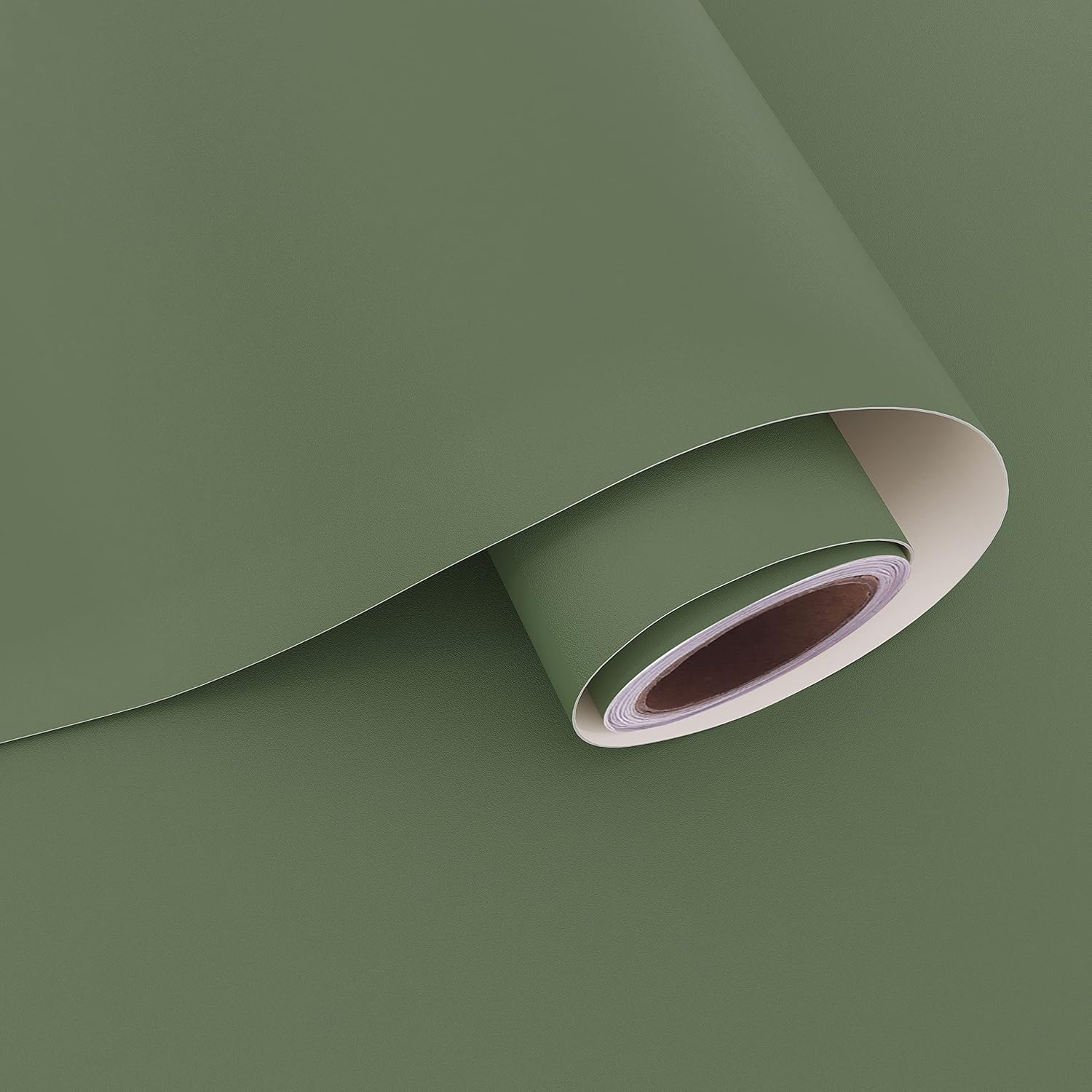 Varypaper Matt Green Wallpaper 81Cm&times;9M Contact Paper Peel and Stick for Living Room Washable Vinyl Cabinet Cover Sticky Back Plastic Kitchen Worktop Covering Cupboard Lining Paper Bedroom Furniture image number 4