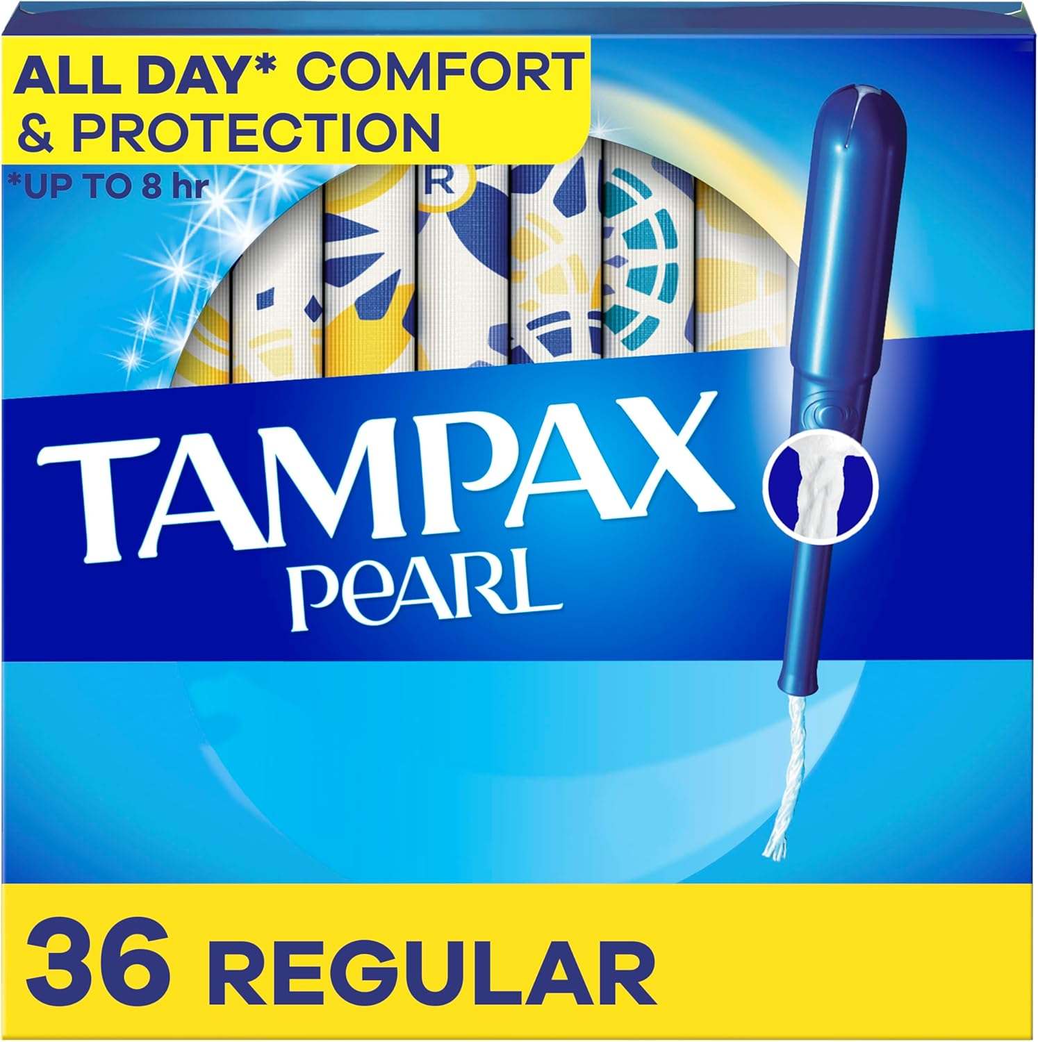 Tampax Pearl Tampons, with Leakguard Braid, Regular Absorbency, Unscented, 36 Count image number 6