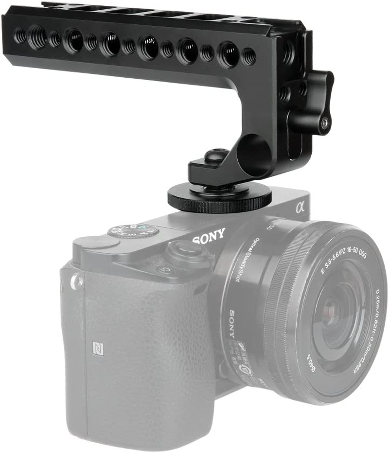 NICEYRIG Camera Hot Shoe Top Cheese Handle with Mounting Points for DSLR Camera Applicable LED Light Monitor Microphone Mounts image number 4