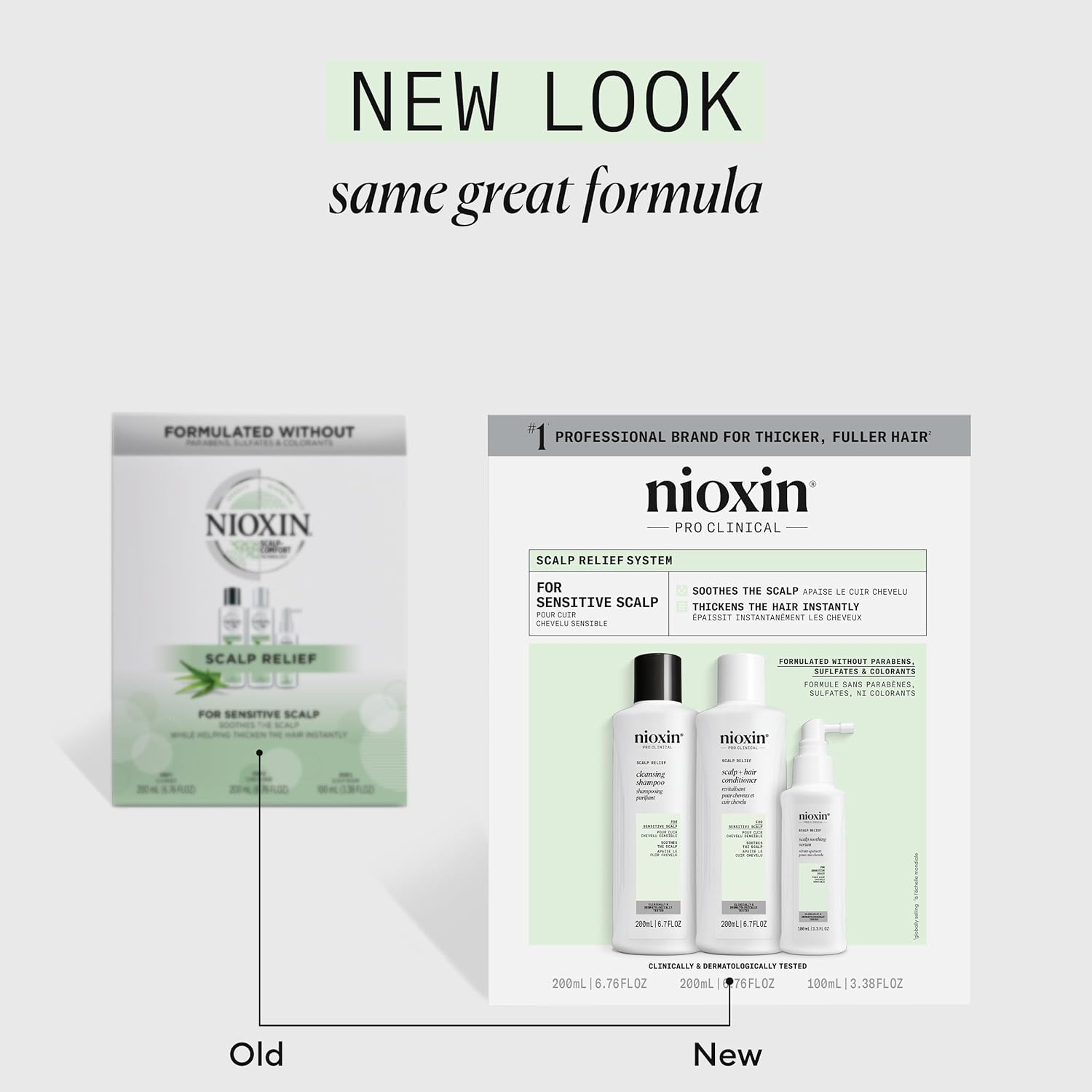 Nioxin Scalp Relief System - Hair Products for Sensitive, Itchy Scalp - Includes Shampoo, Conditioner and Serum (Packaging May Vary) image number 3