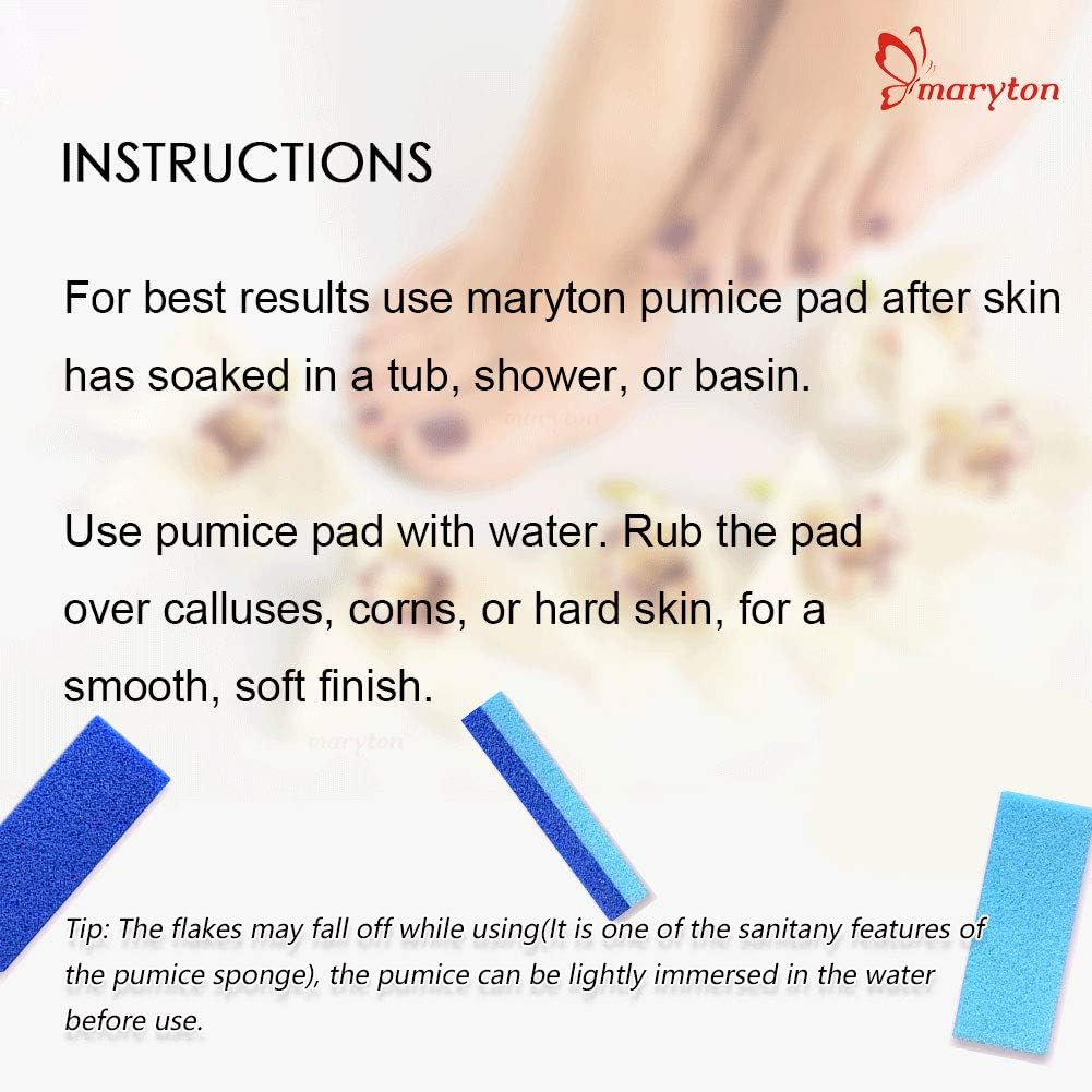 Maryton Foot Pumice Stone for Feet Hard Skin Callus Remover and Scrubber (Pack of 4) (Blue) image number 3
