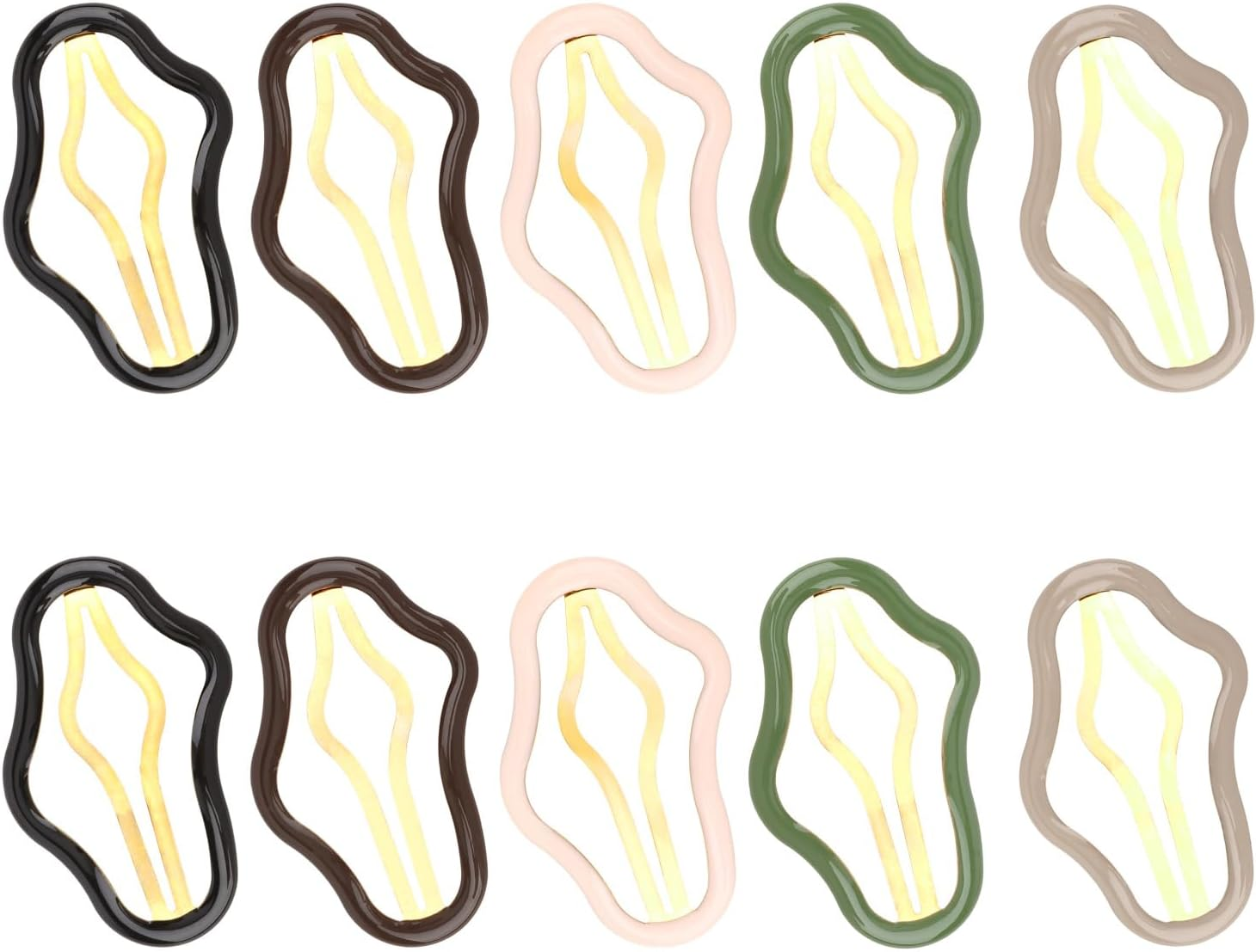 Pruadeor Pack of 10 Snap Hair Clips for Women Fashion Hair Clip Hair Accessories image number 5