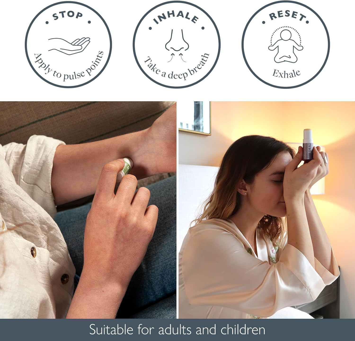 Scentered Aromatherapy Balm Gift Set - DAILY RITUAL - Sleep Well (5G) + 5 X Mini Balms: De-Stress, Focus, Happy, Escape & Love - Lavender, Rosemary, Ylang Ylang Essential Oils Gifts for Women image number 3