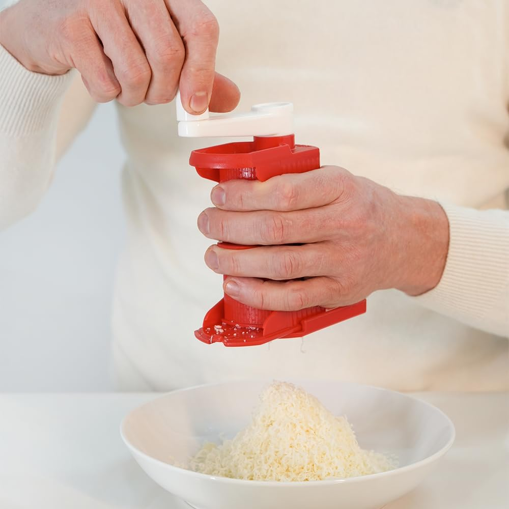 Rigamonti Plastic Hand Cheese Grater, Red image number 2