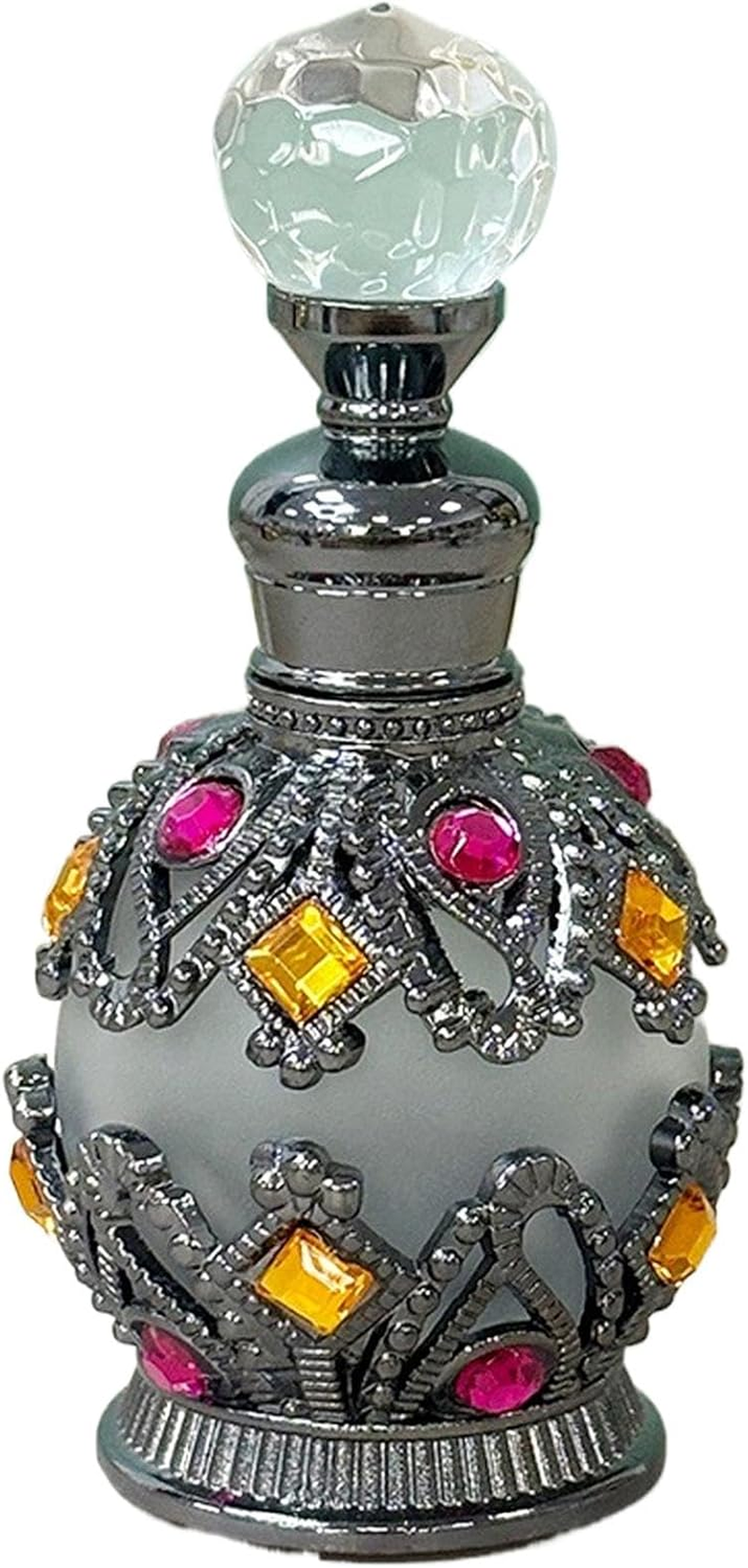 Empty Perfume Bottles, Portable Cosmetic Fine Mist Atomizer, Jewel-Inlaid Decorative Vials, 1.57X1.57X3.27 Inches, Ideal for Storing Perfume, Travel Use, Women, Adults, Multicolor, Multicolor, Refer image number 5