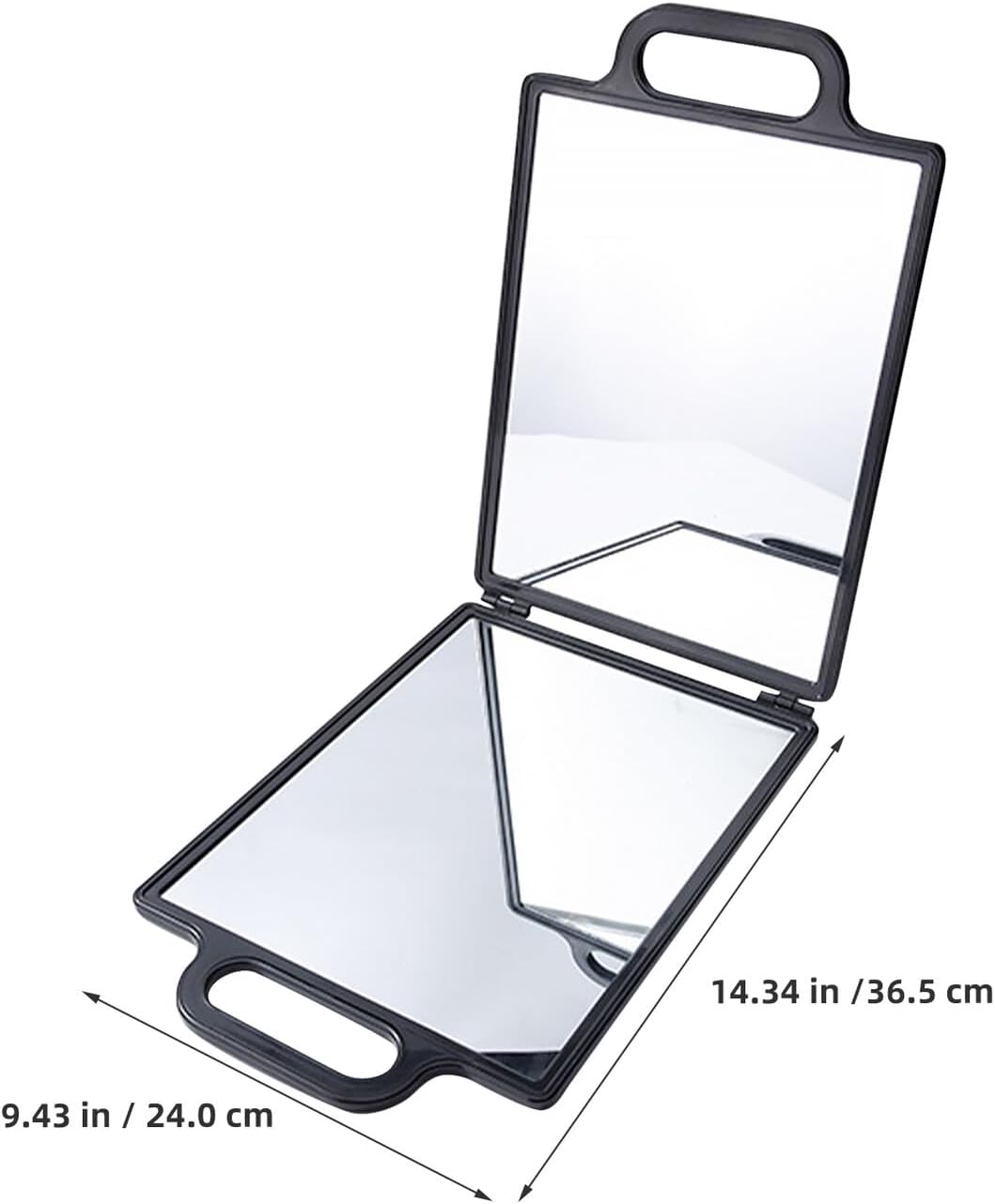 SHERCHPRY Professional Double-Sided Folding Hairdresser Mirror for Salon Use Portable Unbreakable Rearview Tool for Precise Cutting Styling and Grooming in Barber Shops