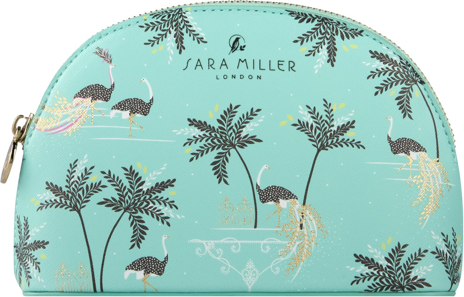 Sara Miller Cosmetic Bag, Small Toiletry Bag for Make-Up Essentials, Vegan Leather, Travel Organiser for Women, Zipper Pouch, Beauty Gift for Her, Cruelty Free and Vegan Friendly