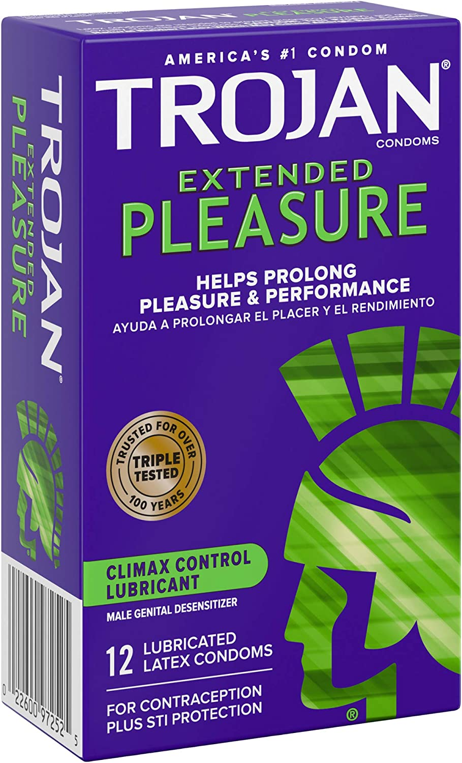 Trojan Extended Climax Control Lubricated Condoms, 12 Count