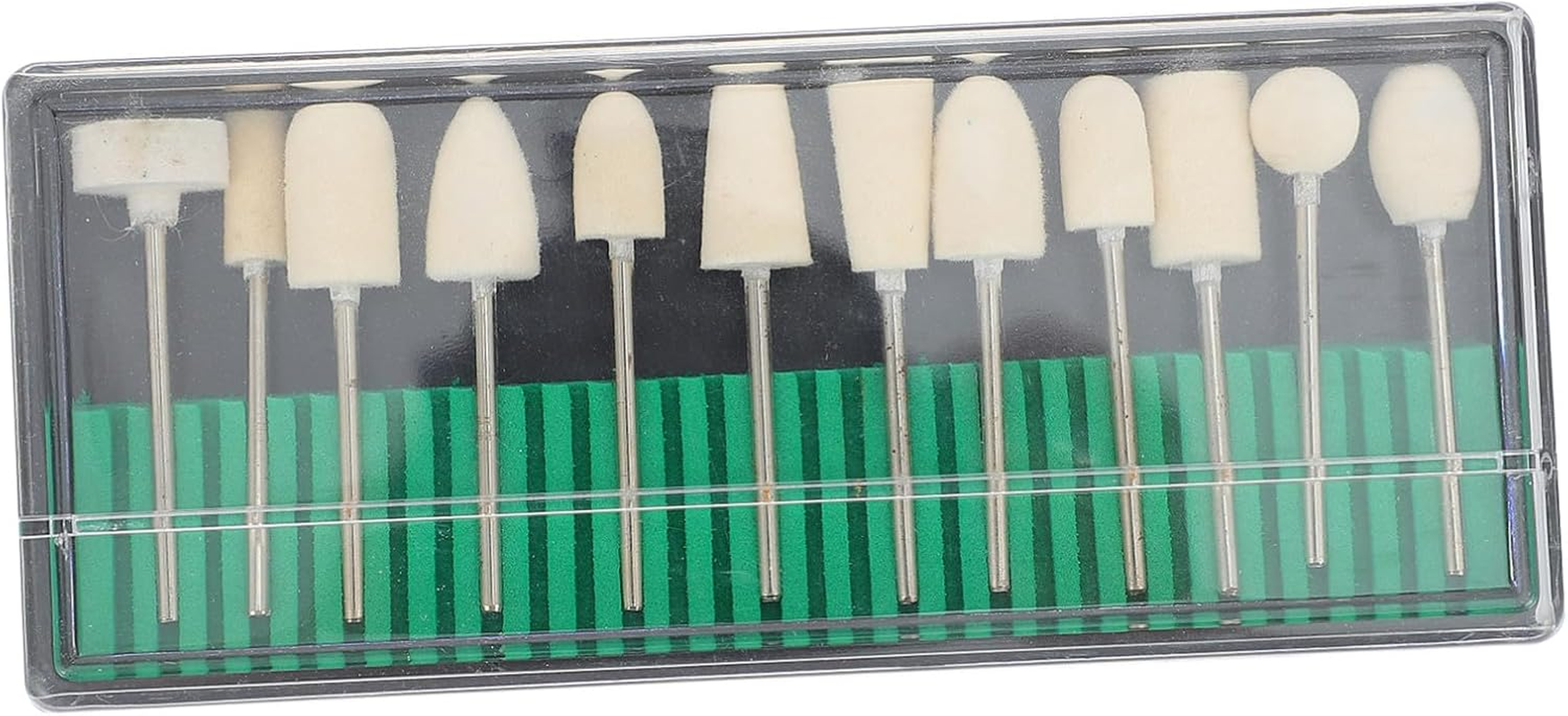 OATIPHO Wool Nail Drill Bit Set 12 Pieces Polishing Buffing Nail Manicure File Bits Professional Pedicure Use image number 1