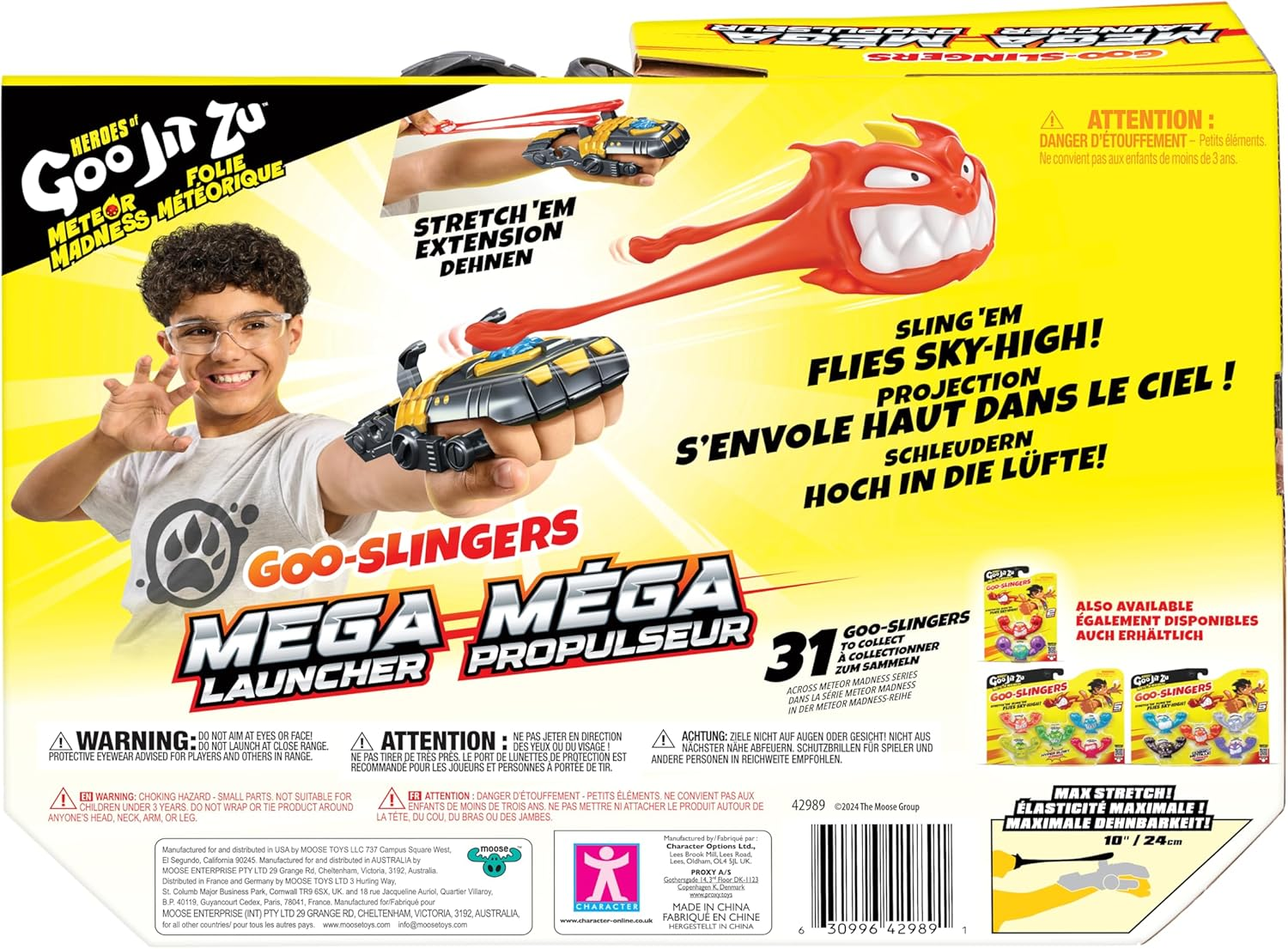 Heroes of Goo Jit Zu Meteor Madness Goo-Slingers Mega Launcher, Load up Your Goo-Slingers and Stretch 'Em and Sling 'Em Sky-High for Some Rapid Battle-Blast Action, Includes 3 Exclusive Goo-Slingers image number 1