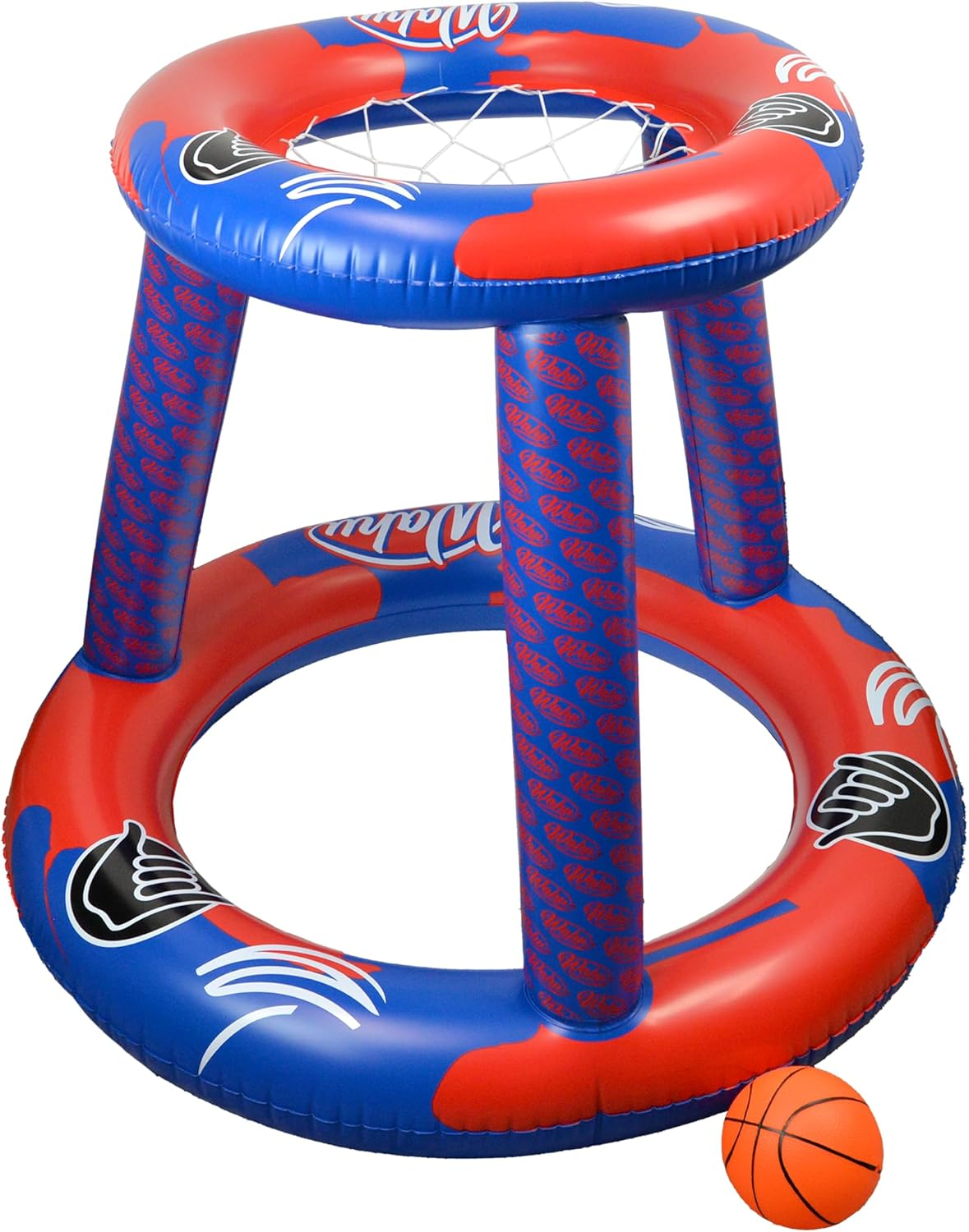 Wahu Mega Pool Basketball Set &ndash; Inflatable Floating Hoop & Balls | Outdoor Water Game for Kids & Adults | Durable, Easy to Set up | Summer Pool Toy for Splash Fun