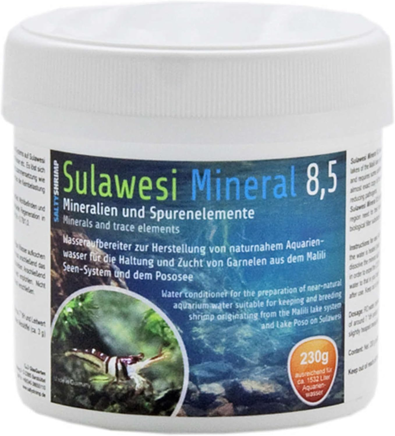 SALTYSHRIMP Sulawesi 8,5 Minerals and Trace Elements Cardinal Shrimp Tank (230G)