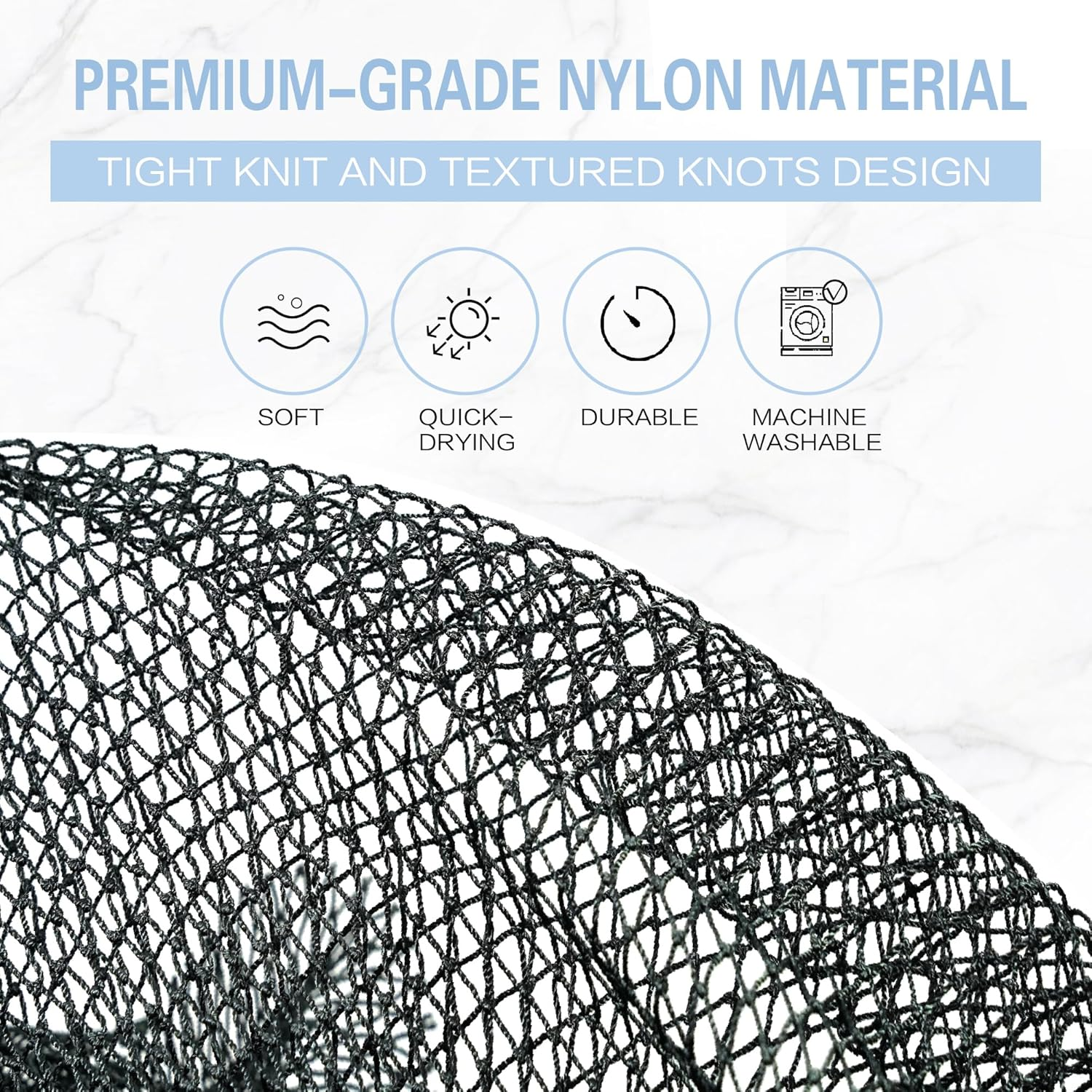 African Net Sponge Authentic 3 Pieces Exfoliating Body Scrubber African Net Sponge with Knots African Exfoliating Net Bath Sponge with Travel Bag (Black,Green,Blue) image number 2