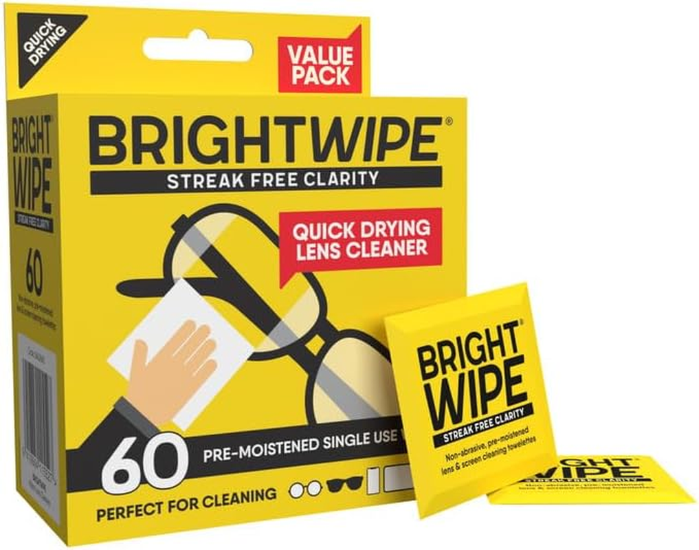 Bright Wipe Lens Clean Wipe 60-Pieces Pack