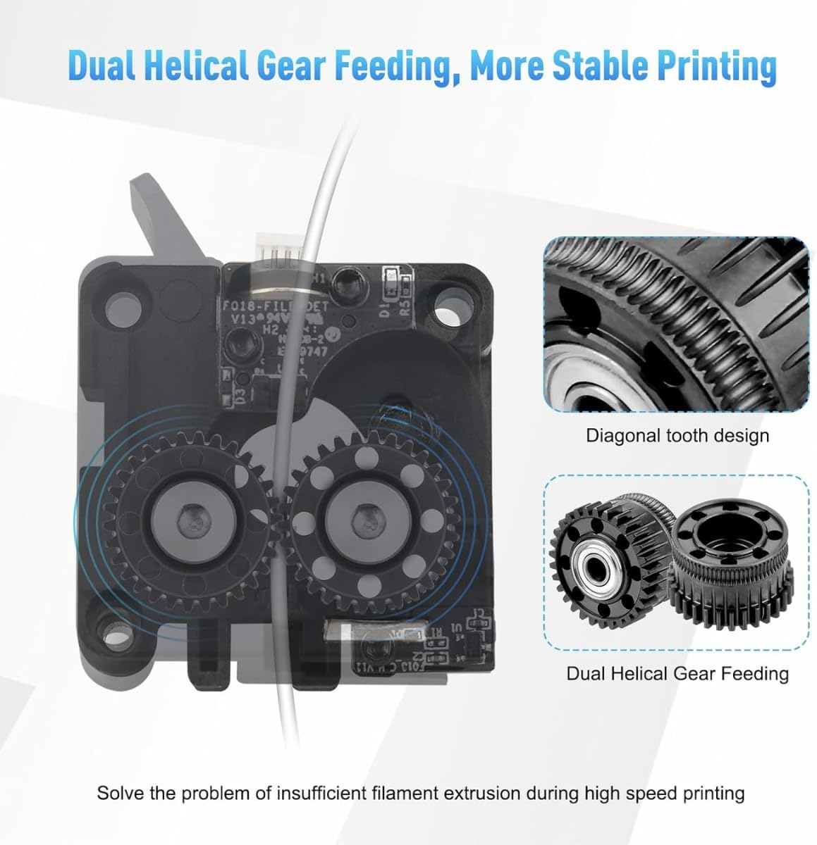 For Creality K2 plus Extruder Gear Kit (2-Pack) - High Precision Brass Drive Gear & DLC Coated Hardened Steel Extrusion Gear Replacement for 3D Printer, Wear-Resistant, Compatible with K2 plus Combo