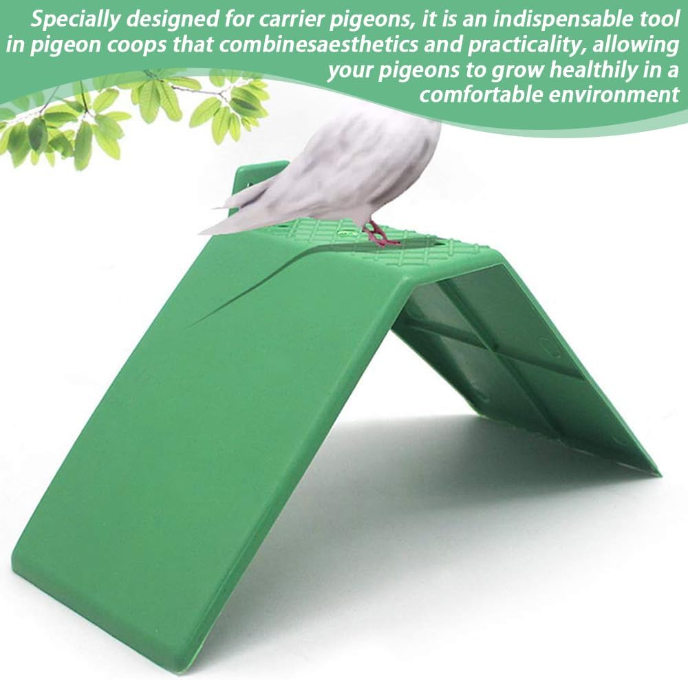 10Pcs Pigeon Rest Stand, Plastic Pigeon Rest Stand Frame, V-Shaped Pigeon Perch Dove Rest Roost Cage Stand, Bird Supplies Support Accessories, Green image number 2