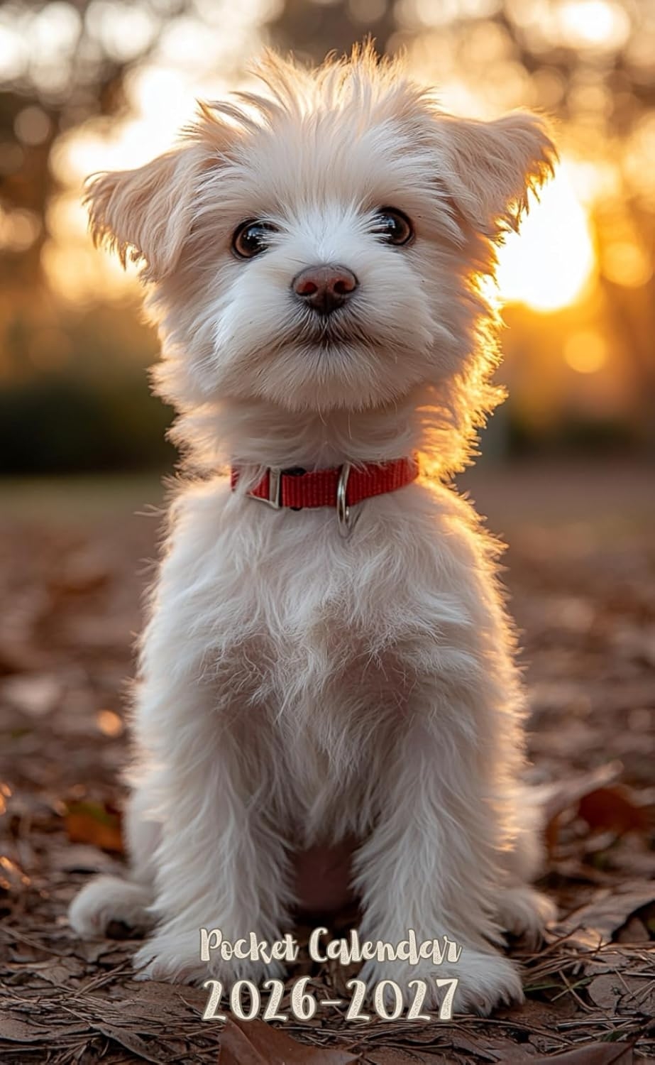 Pocket Calendar 2026-2027: Small 2-Year Monthly Agenda from January 2026 to December 2027 Purse Size | Maltese Dog Design