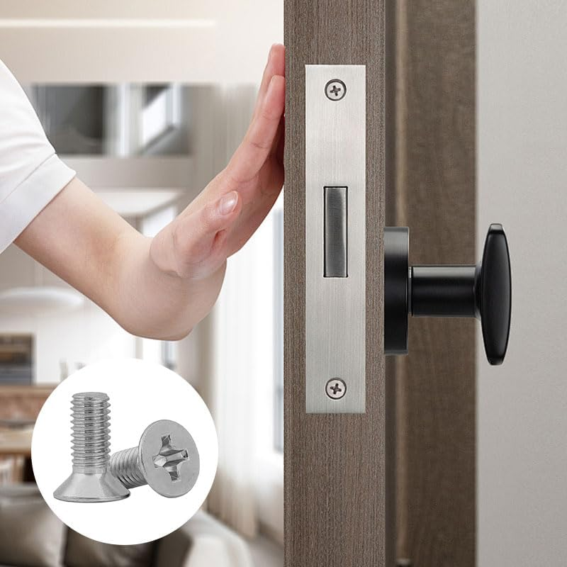 10PCS M3M4X6 Stainless Steel Grub Screws Door Handle Fixing Screws Cross Pan Head Machine Screws & Hex Bolt-Nut Countersunk Bolts for Door Handles, Light Fixtures & Home Repair