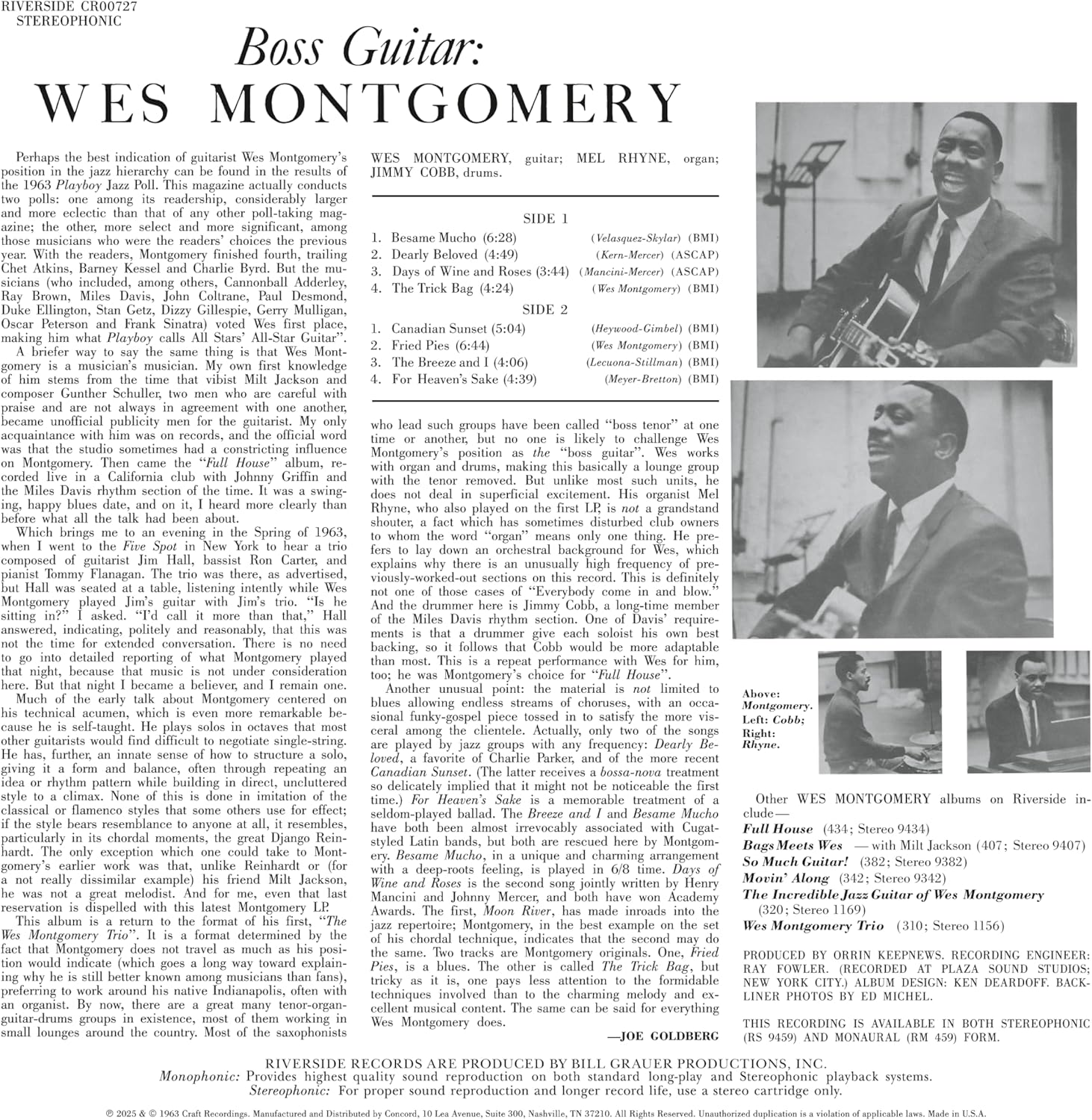 Boss Guitar (Original Jazz Classics Series)