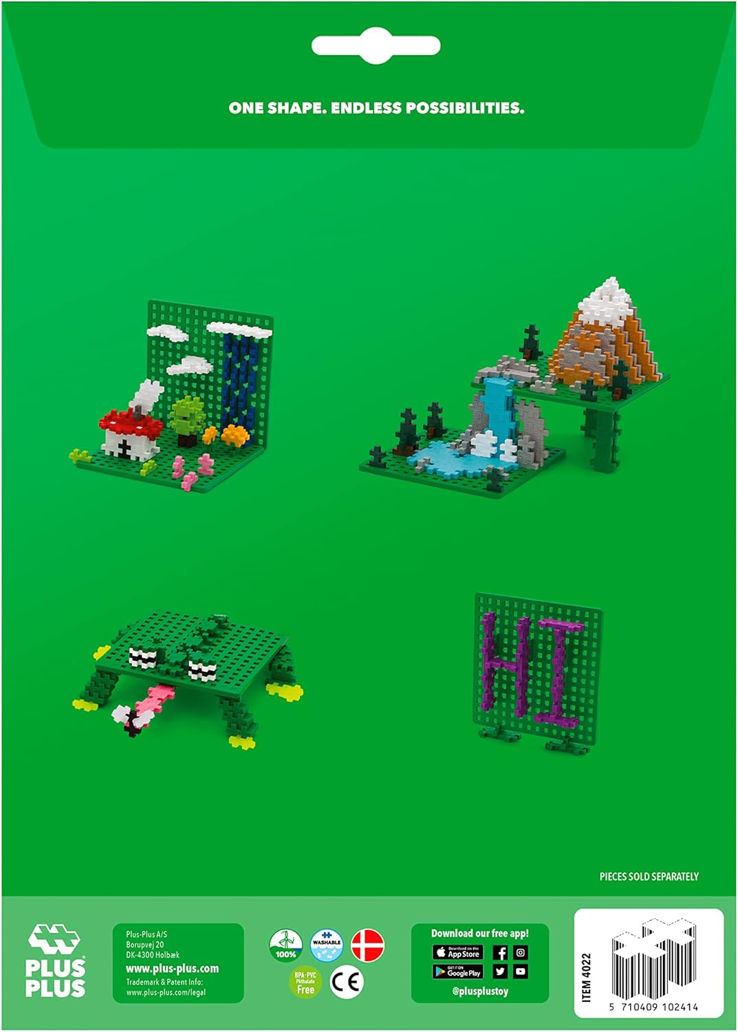 Plus-Plus Baseplate Duo for Building & Displaying Creations, Green image number 3