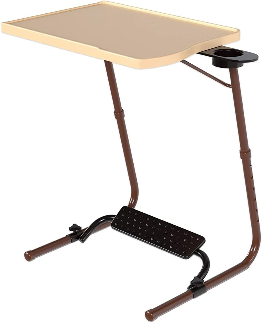 Table Buddy Executive&reg; | Adjustable Multi Position Portable Folding Table Mate with Cup Holder and Smart Footrest for Bed Trey, Work, Watch TV, Dining, Study, Outdoor & Office Furniture (Black)