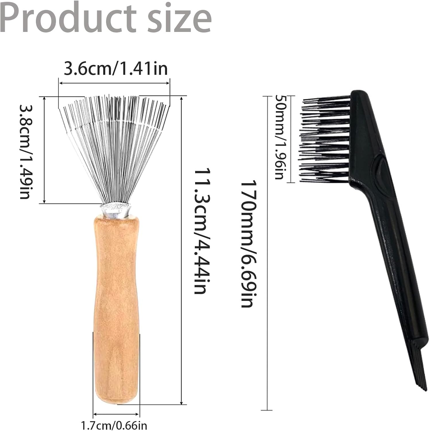 3 Piece Brush Cleaner, Hair Brush Cleaner, Hair Brush Cleaner Tool Set, Mini Hair Brush Remover for Combs, Carpets, Bath Mats, Hair Brush Cleaning image number 3