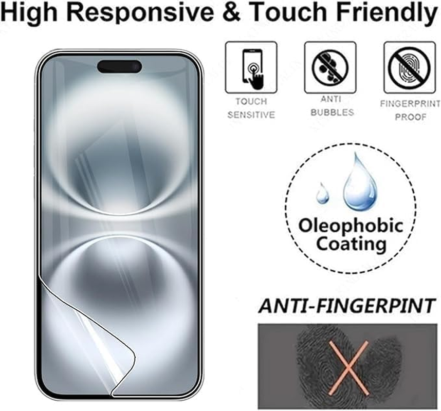 Soft PET Film Screen Protector Guard for Apple Iphone 16 PRO MAX Front and Back image number 2