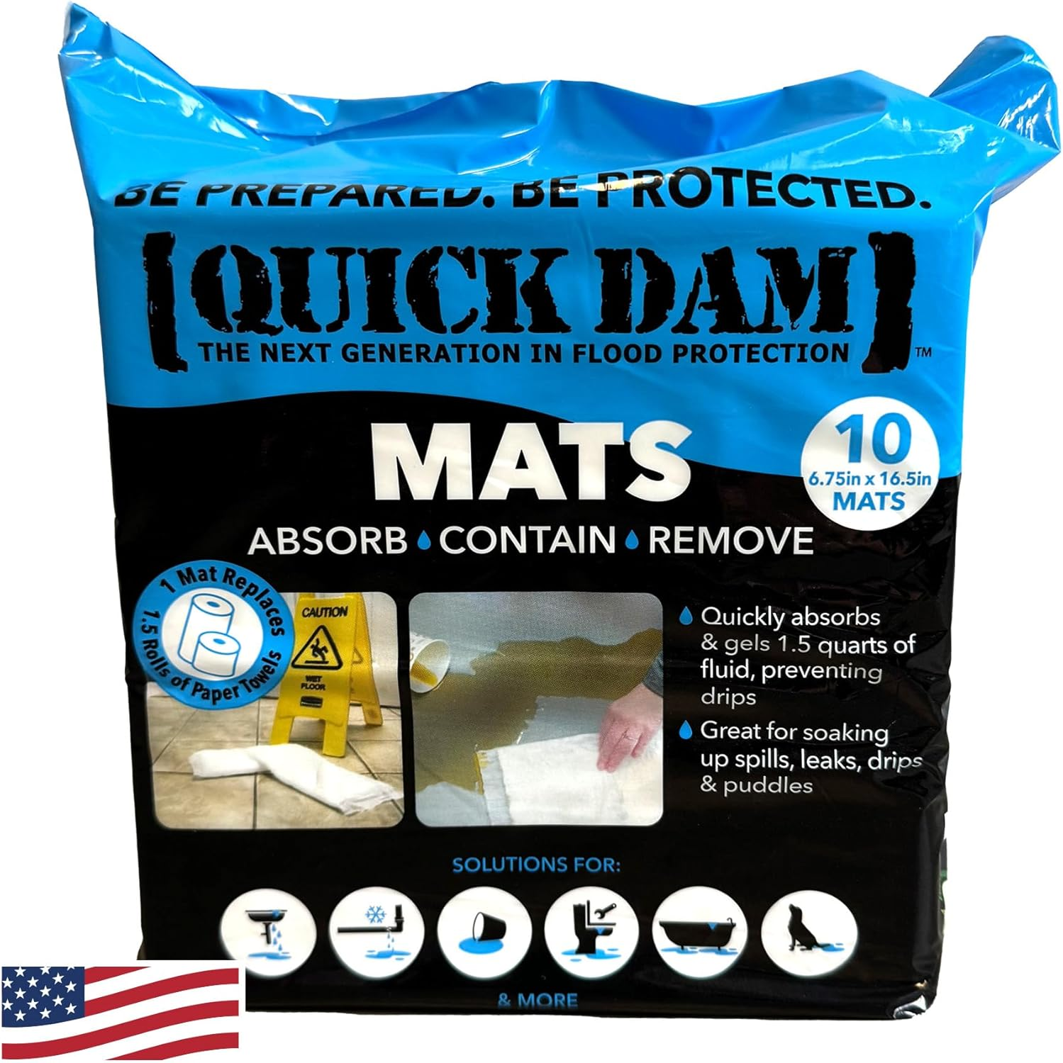 Quick Dam WUM-10 Absorbent Mats, White