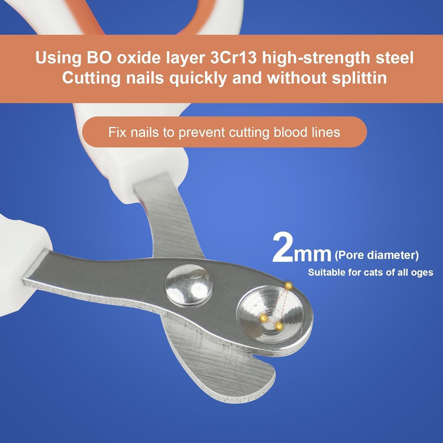 Cat Nail Clippers with round Cut Holes Safety Guard,Cat Claw Trimmers,Pet Nail Clippers,Suitable for Small Animals Such as Cats, Birds, Hamsters, Rabbits,Ferrets, Chinchillas, Guinea Pigs