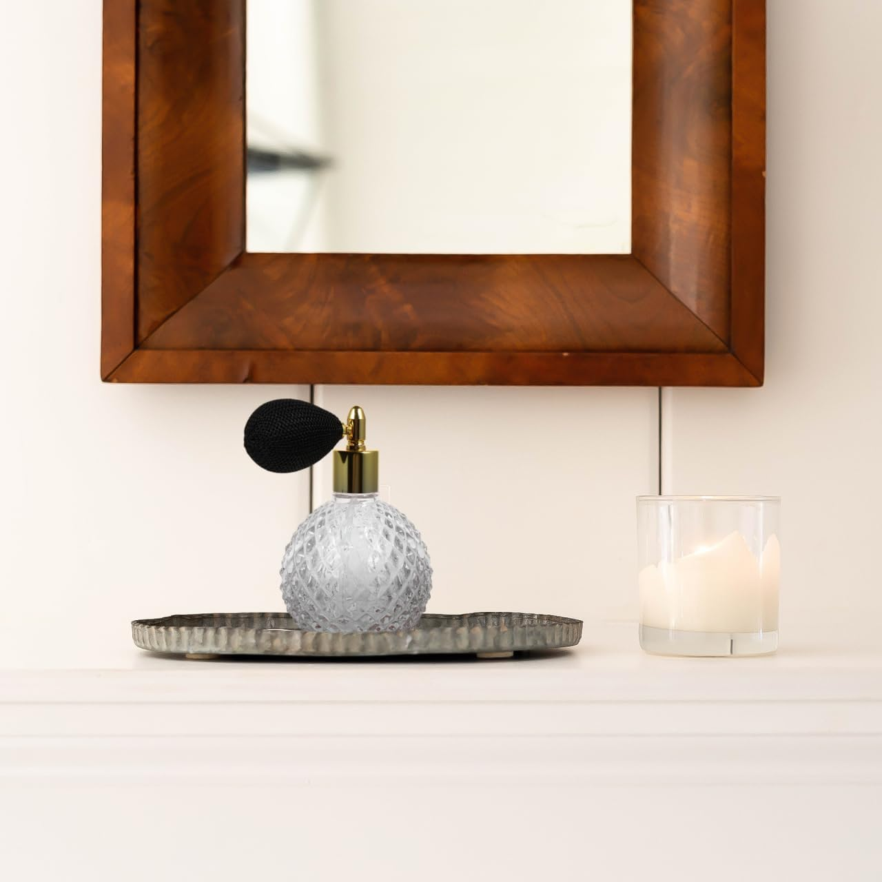 AUTSUPPL Vintage Refillable Glass Perfume Bottle Spray 3.4Oz Portable Atomizer for Travel Home Decor and Personal Use image number 2