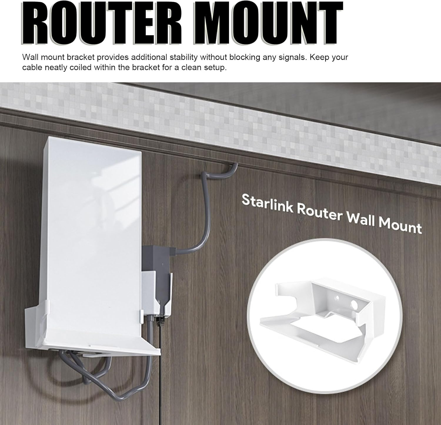 Universal Wall Mount Bracket Holder with Screw Mounting Kit for Mesh Wifi Routers - Heavy Duty Adjustable Easy Installation for Home Network Seamless Wifi Coverage Durable Construction image number 2