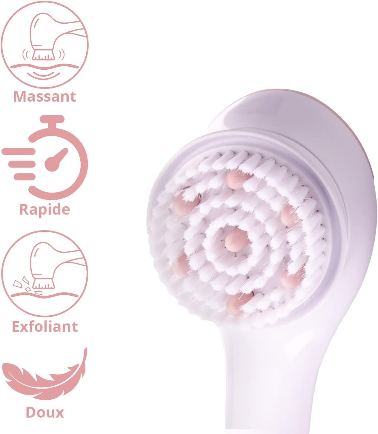 Flawless Cleanse Spa, Electric Body Brush- with 3 Multi-Purpose Cleansing Heads for a Full Body Spa Experience image number 5