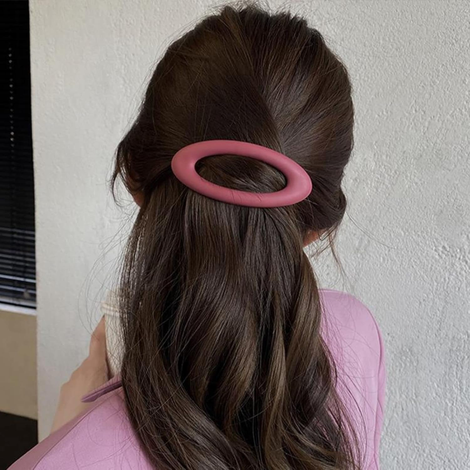 Large Hair Clips for Women Matte Ellipse for Thin Hair French Hair Clip Cute Hair Styling Clips Non-Slip Strong Hold Vintage Hair Accessories Gifts for Women Girls image number 4