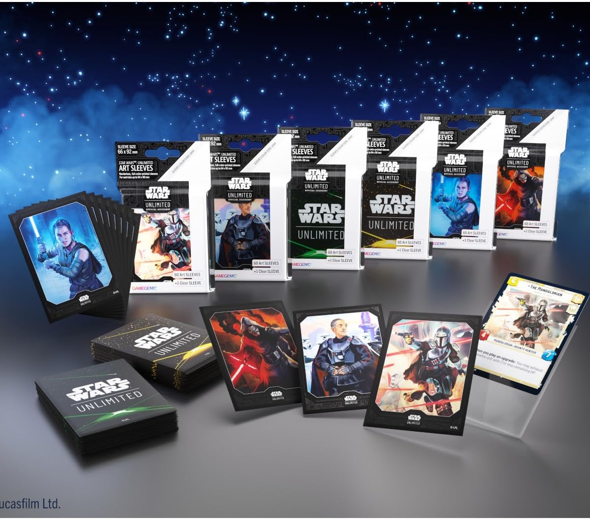 Gamegenic Star Wars Unlimited Art Sleeves, Mandalorian
