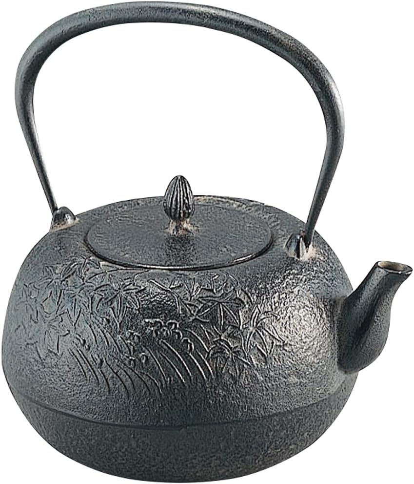 Ikenaga Iron Works Nambu Pot, Made in Japan, Kettle, 1.4 L., Compatible with Induction and Gas Fires, Tea Cupter, Iron Supplement, Rare