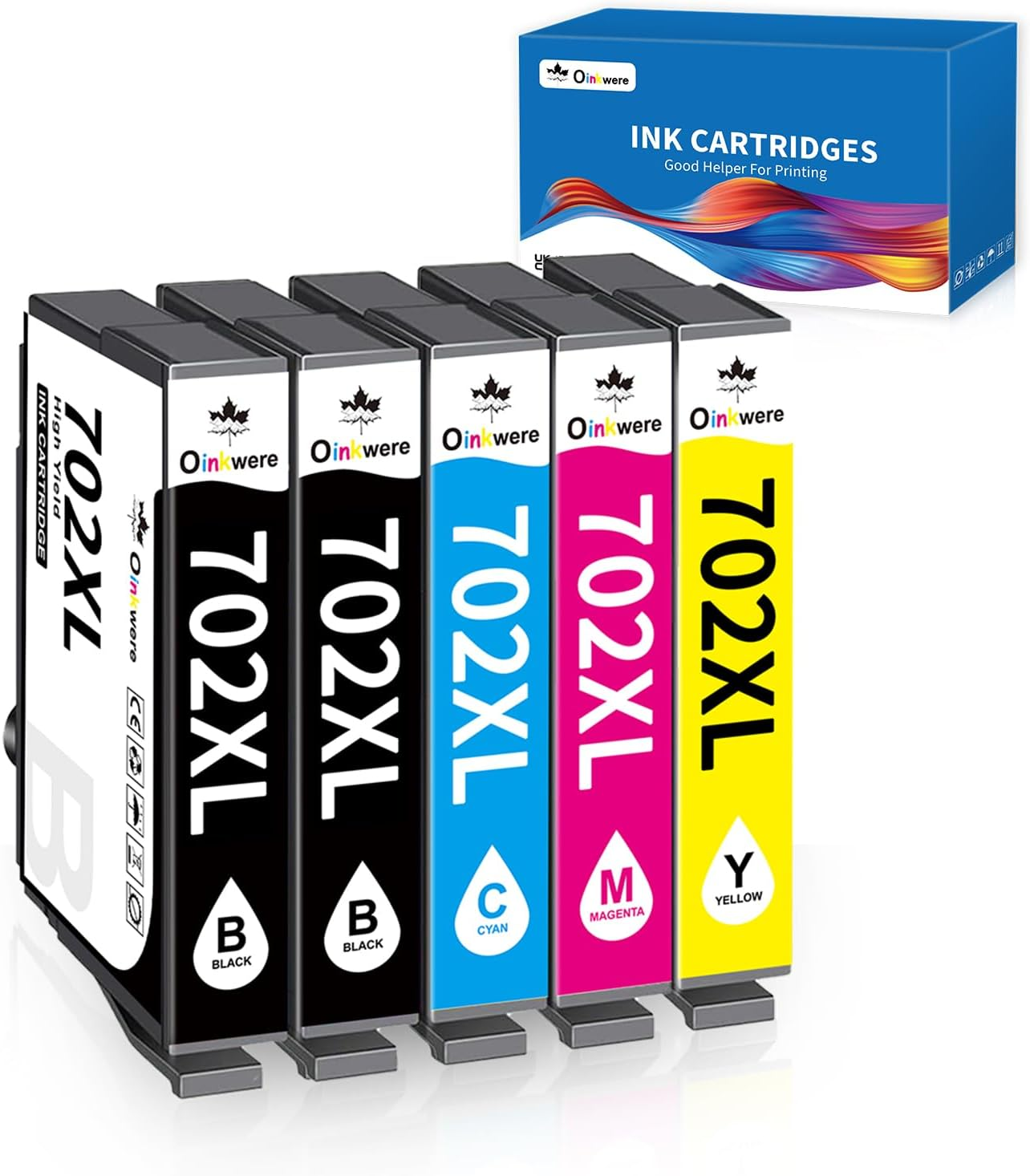 302XL Ink Cartridge Compatible for Epson 302 Ink Cartridges 302 XL T302XL T302 for XP-6000 XP-6100 XP6000 XP6100 Printer Ink (302XL 5 Pack) image number 3