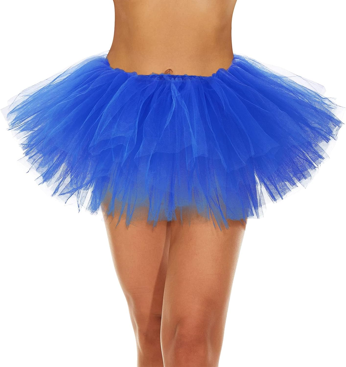 YTJYZB Women'S Classic 5 Layered Tulle Skirt Vintage Tutu Pleated Petticoat Ballet Bubble Dance Party Mini Short Pettiskirts for Cosplay Festive Costume
