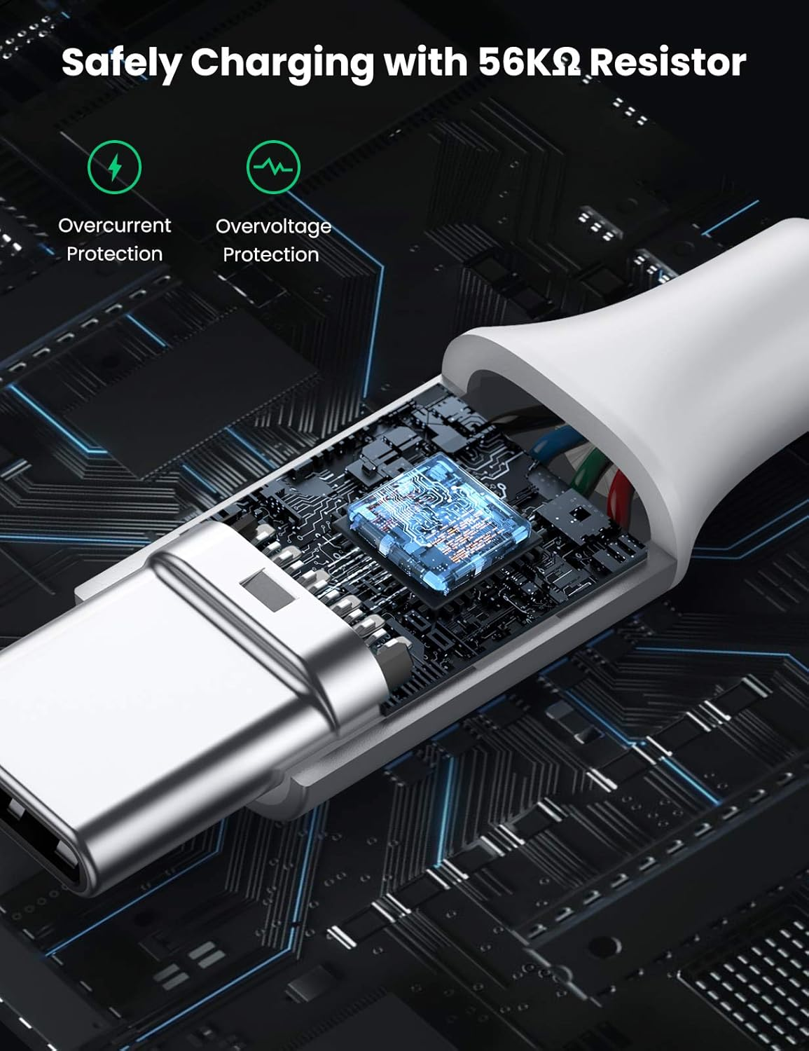 UGREEN 60409 USB-A to USB-C Charging Cable 3M (Silver White) image number 2