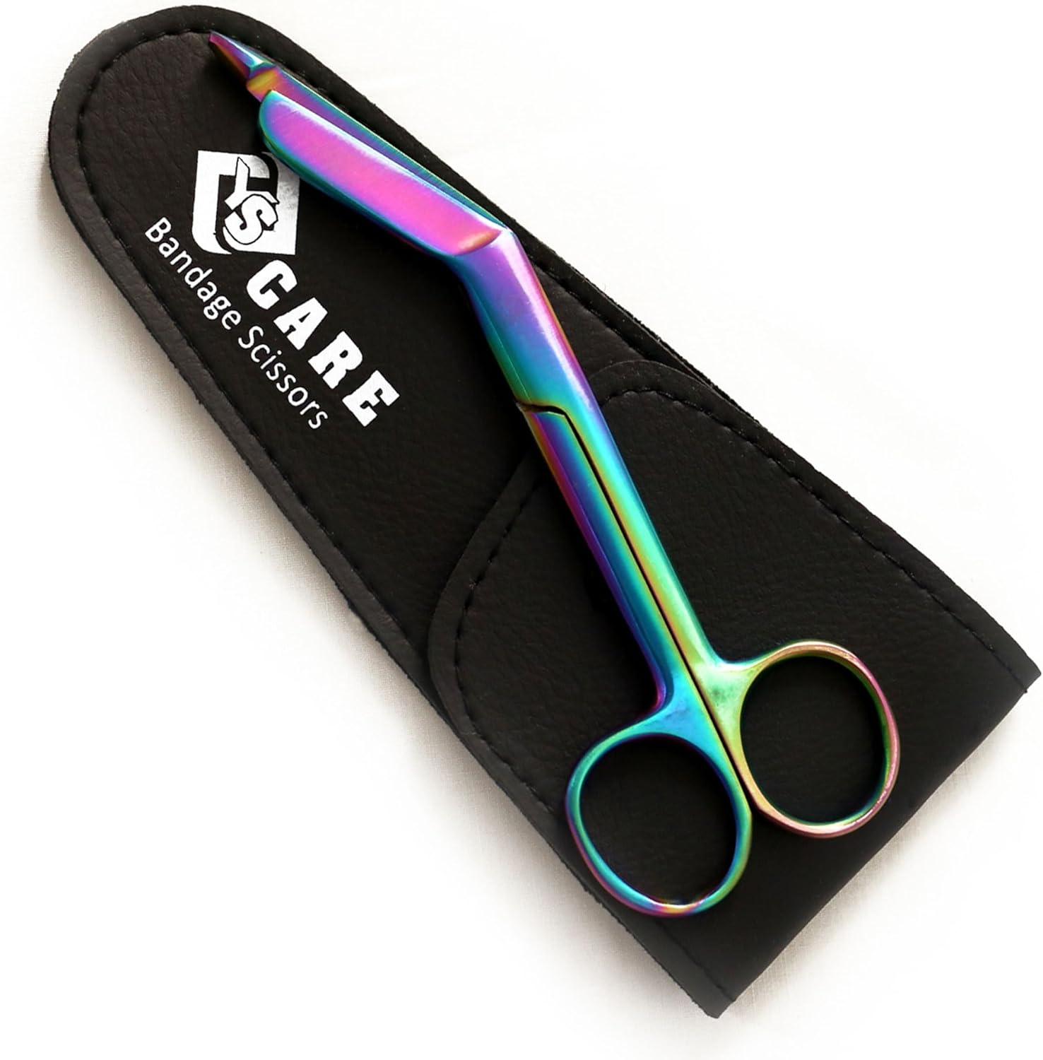 YSCARE Bandage Dressing Scissors Stainless Steel First Aid Utility Lister Bandage Student Nurse Dissection Scissors Dressing Tools (Black, 6.5")