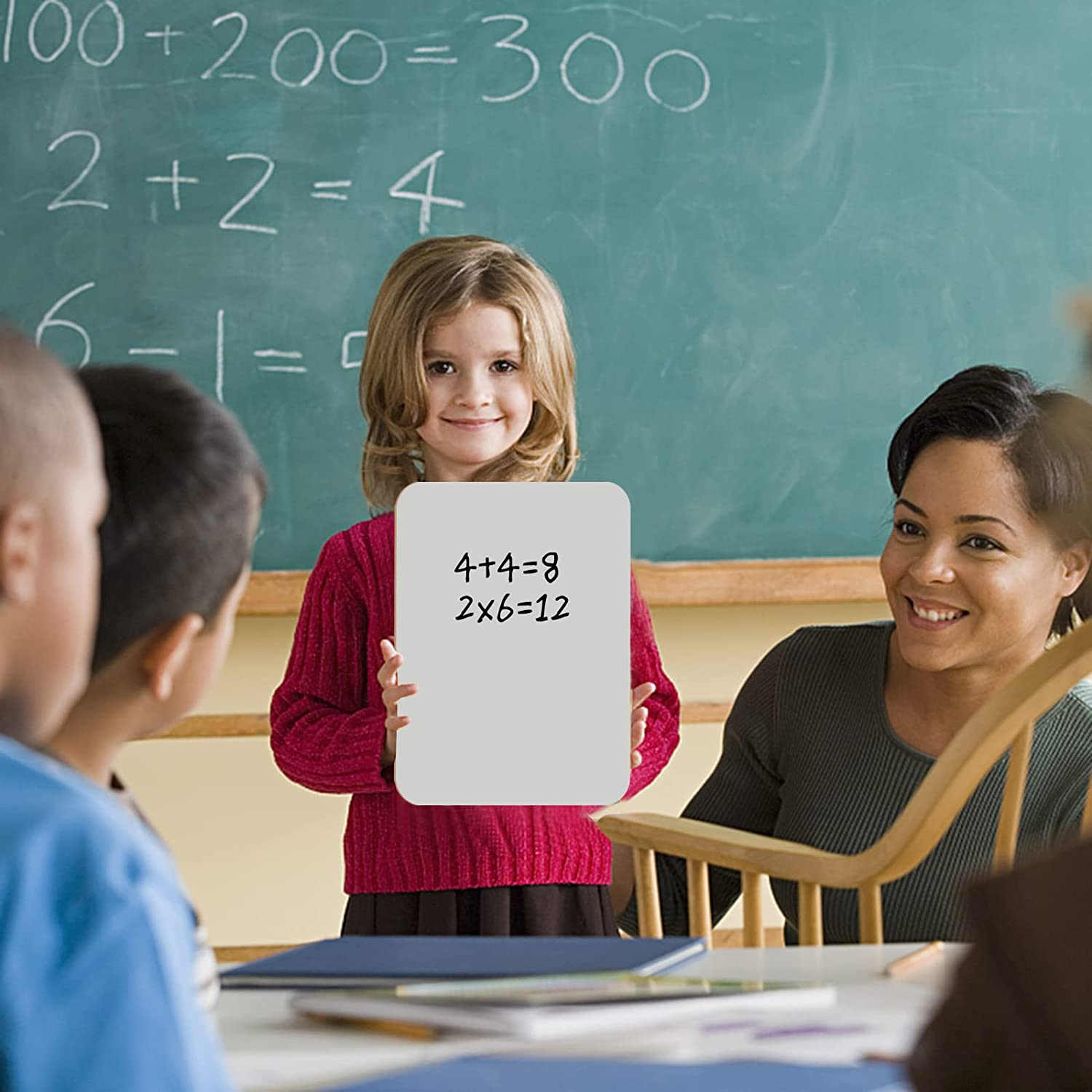 Hisredsun 8 Pack Small Dry Erase White Board, 21 X 30 Cm Double Sided Mini Whiteboard with 8 Pens and 8 Erasers,Durable Portable White Boards for Students, Classroom, Home and Office image number 2